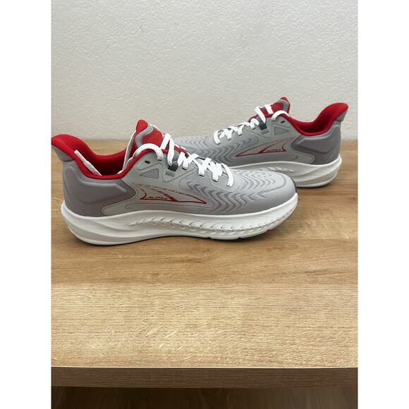 Altra Torin 7 Sneakers Men's Gray Red Lace-Up Athletic Running Shoes - Picture 9 of 12